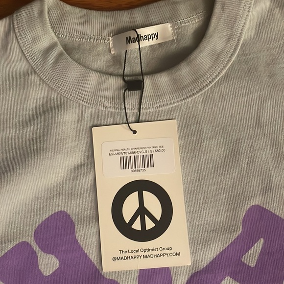 BRAND NEW MADHAPPY HIGH QUALITY MENTAL HEALTH AWARENESS MONTH TEE - Picture 2 of 4